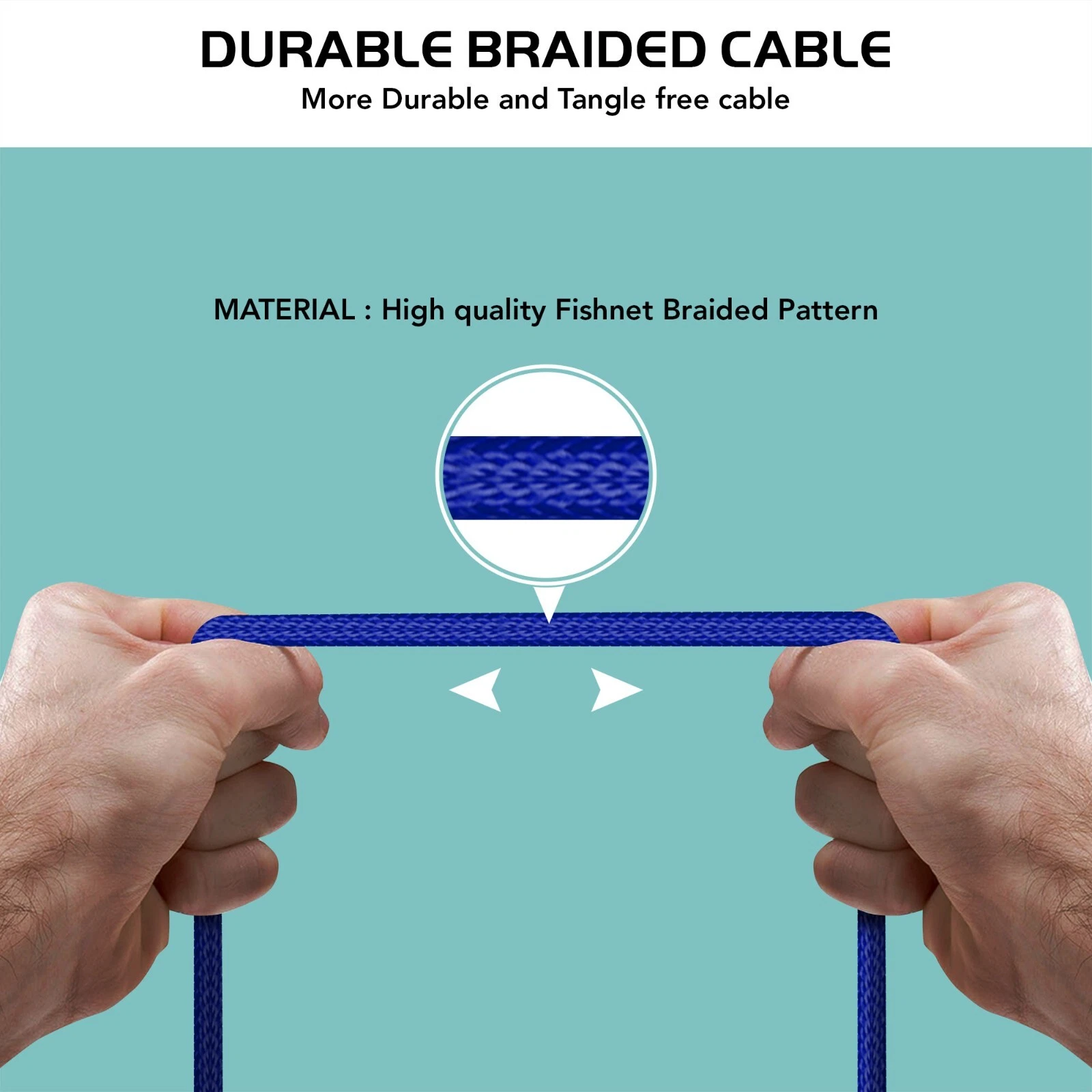 HeavyDuty USB Type C Charging Cable Braided Fast Phone Charger Long Lead 2m 3m